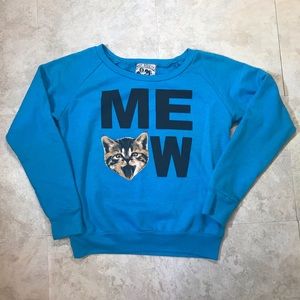 Riot Society Meow Sweatshirt Size S